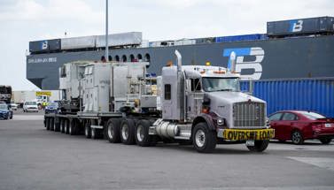 Trailer Bridge and ATS International Move Mega Generators to Puerto Rico