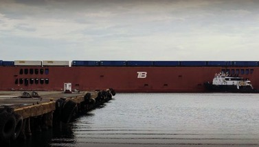 Trailer Bridge Barge Arrives in San Juan